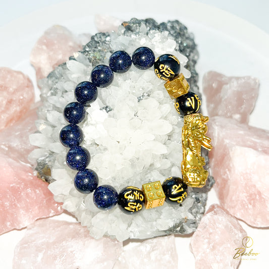 Blue Sandstone with Pixiu and Fortune Charm